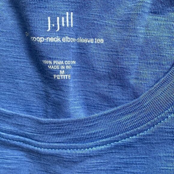 I Jill Pima Scoop Neck Elbow Sleeve Tee. Size MP. - Picture 2 of 6